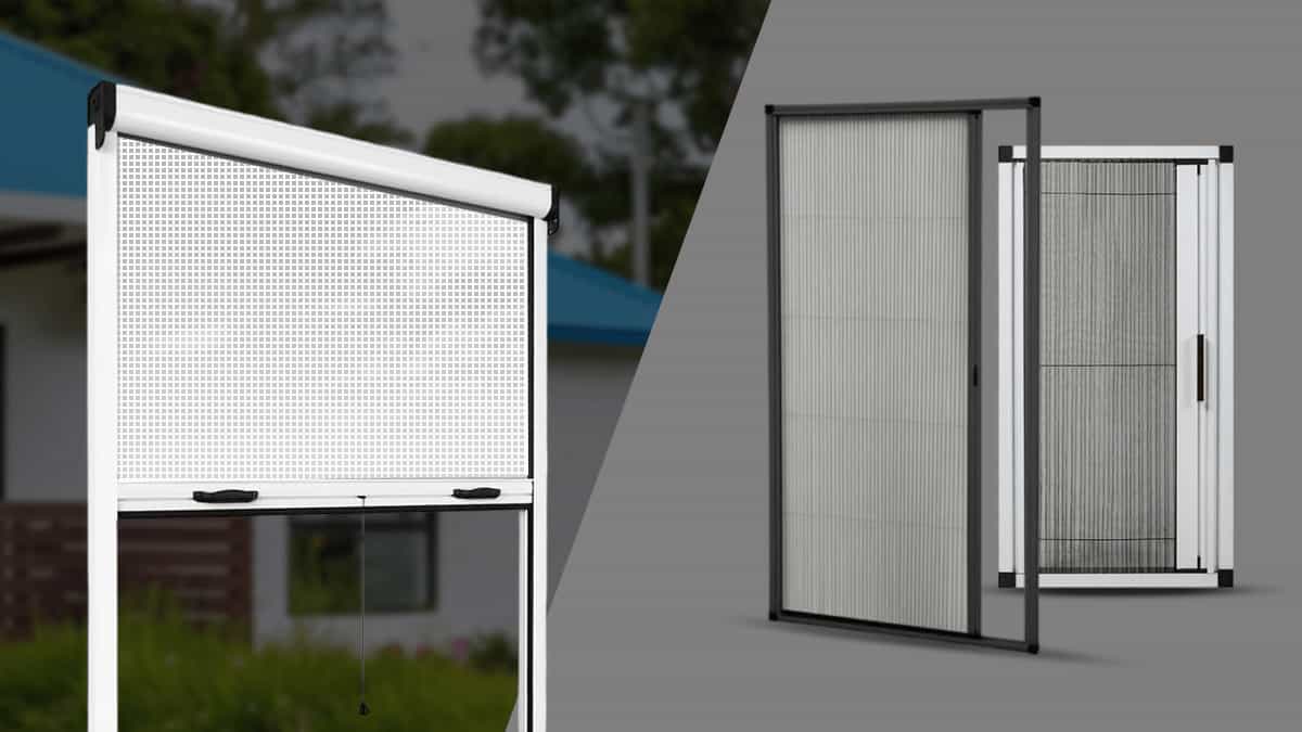 Pleated net for balcony and large openings